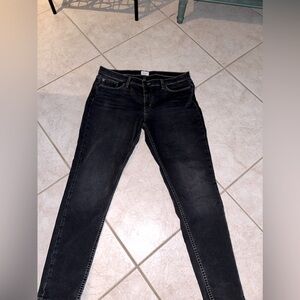 Hudson black wash jeans low rise skinny 32